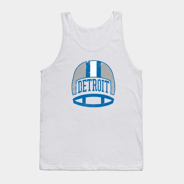 Detroit Retro Helmet - White Tank Top by KFig21